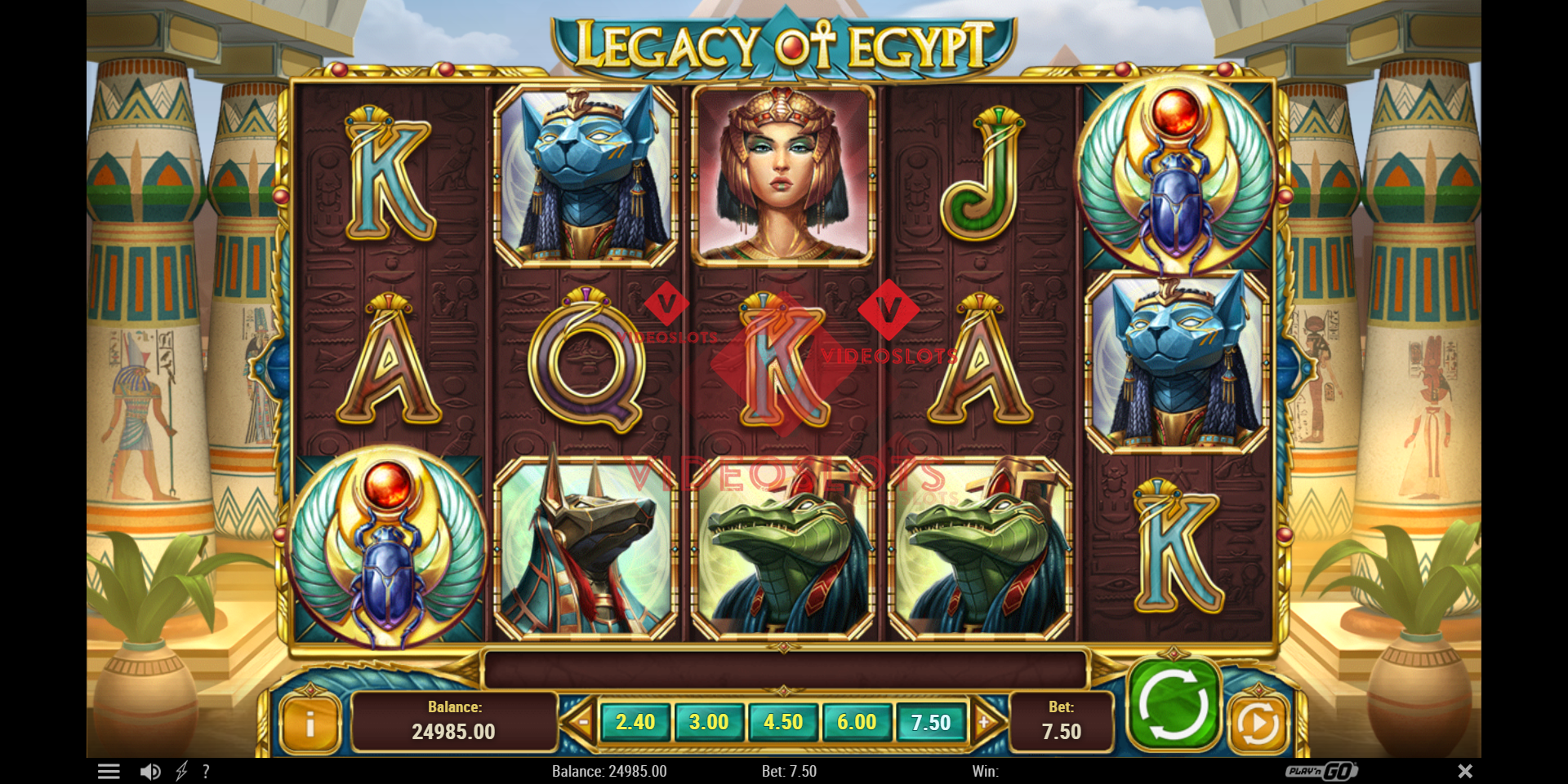 Base Game for Legacy of Egypt slot from Play'n Go