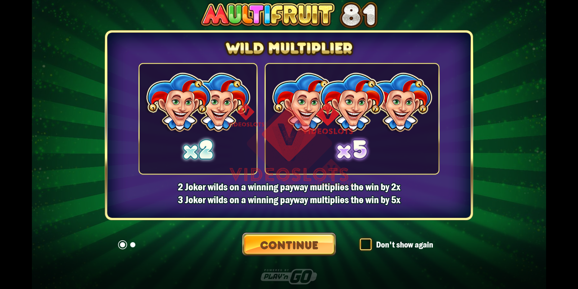Game Intro for Multifruit 81 slot from Play'n Go