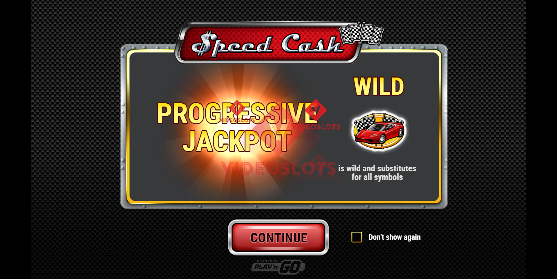 Game Intro for Speed Cash slot from Play'n Go