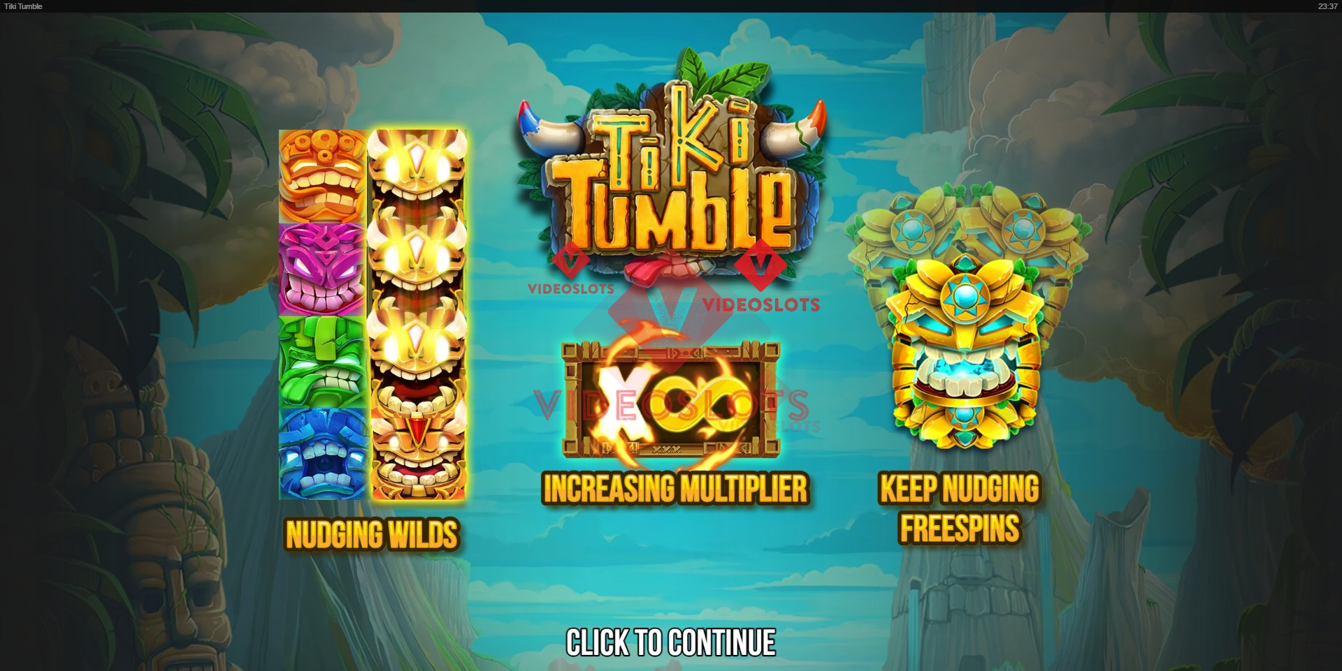 Game Intro for Tiki Tumble slot from Push Gaming