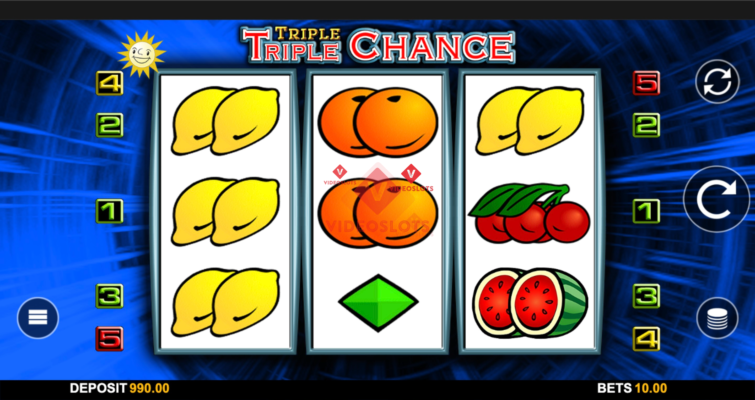 Base Game for Triple Triple Chance slot from Merkur