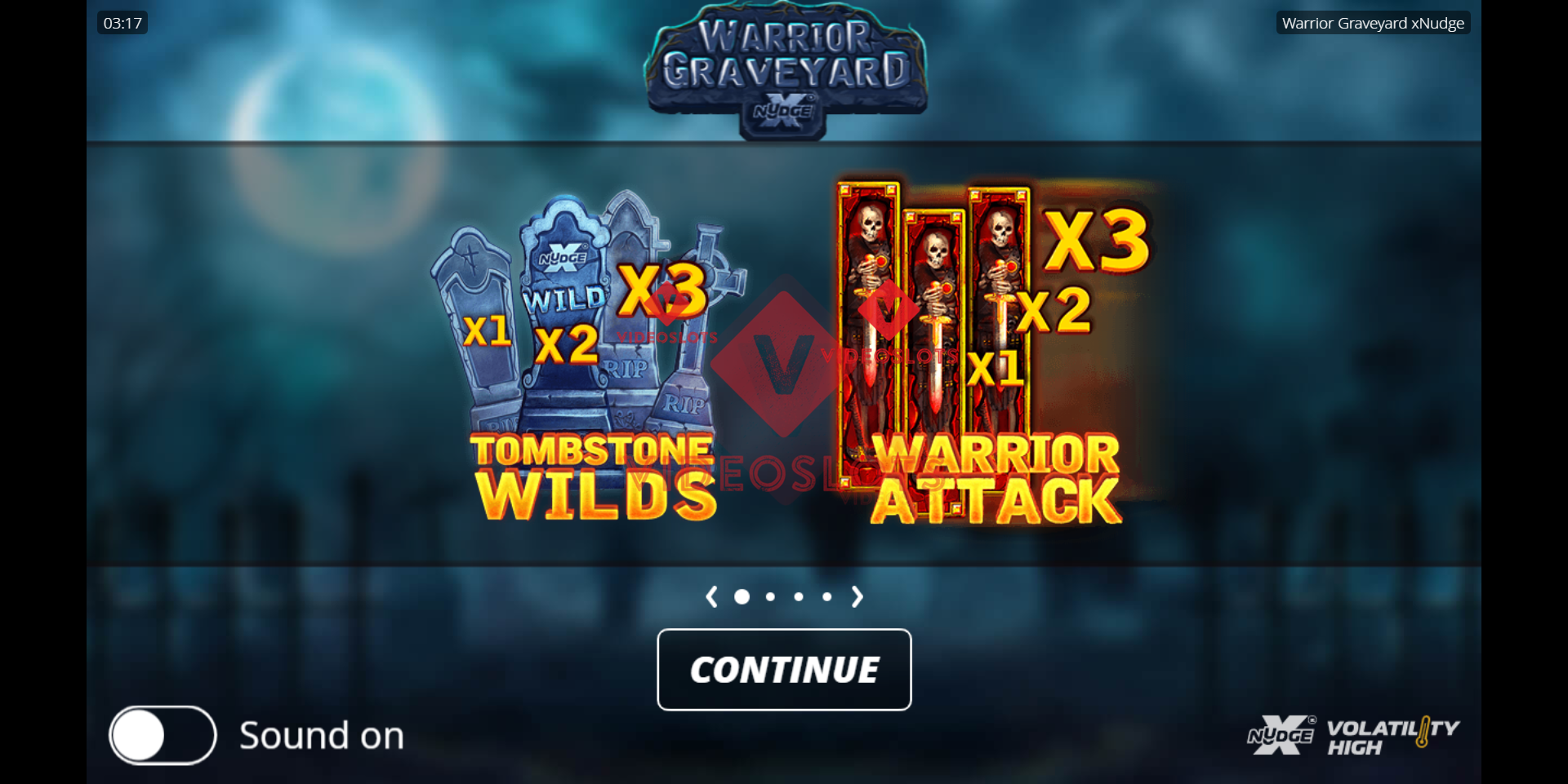 Game Intro for Warrior Graveyard xNudge slot from NoLimit City