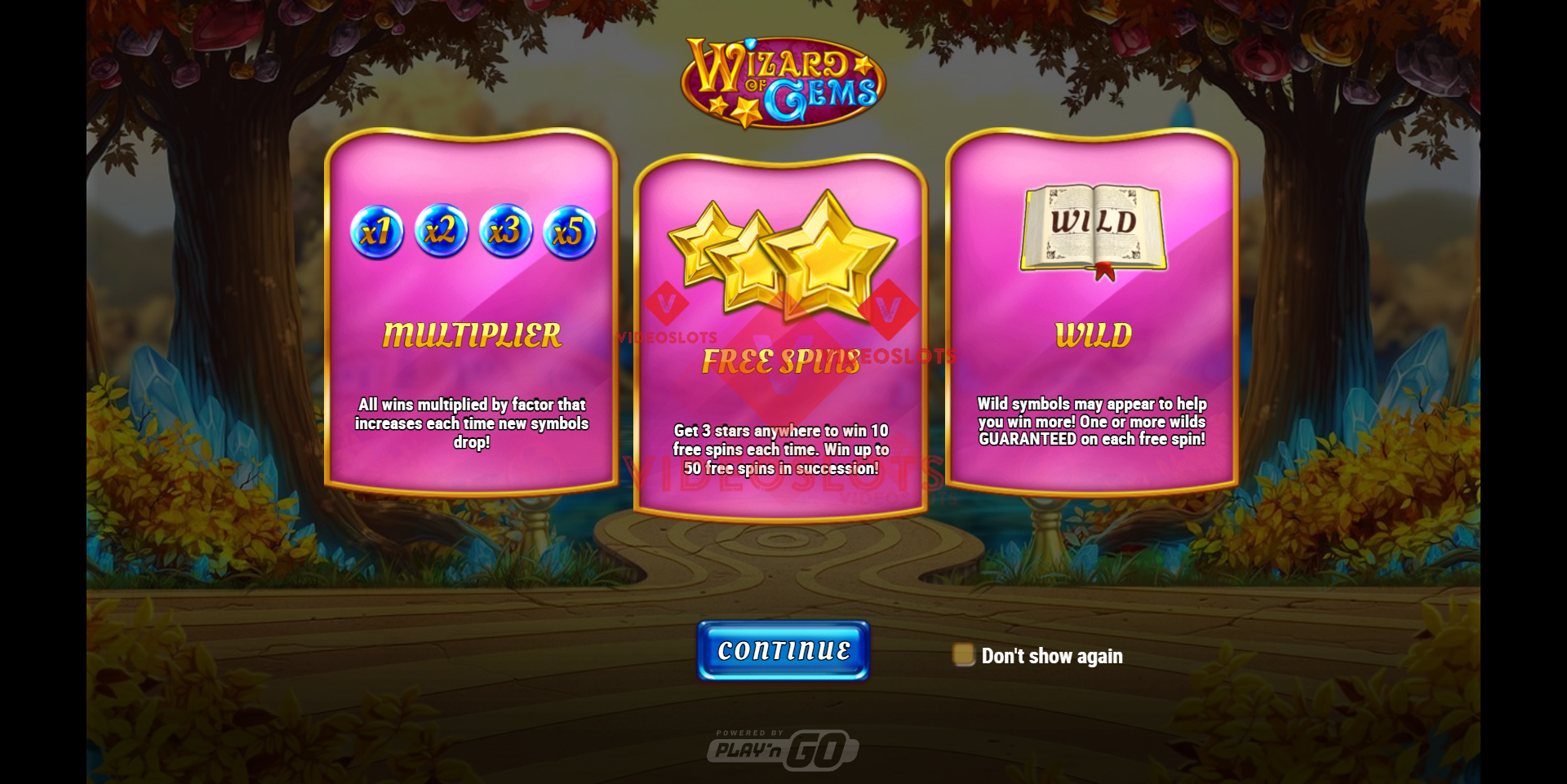 Game Intro for Wizard of Gems slot from Play'n Go